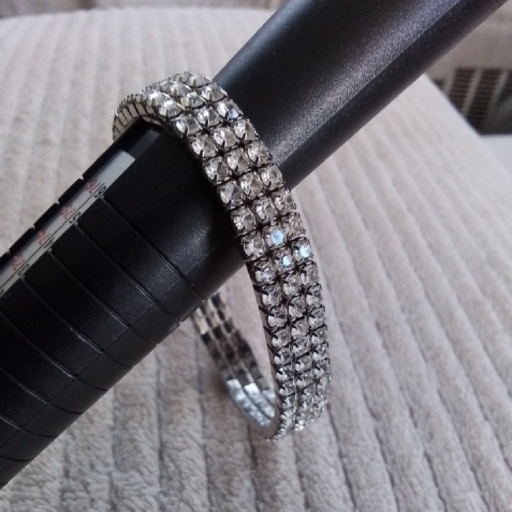 Elegant Silver Crystal Bracelet